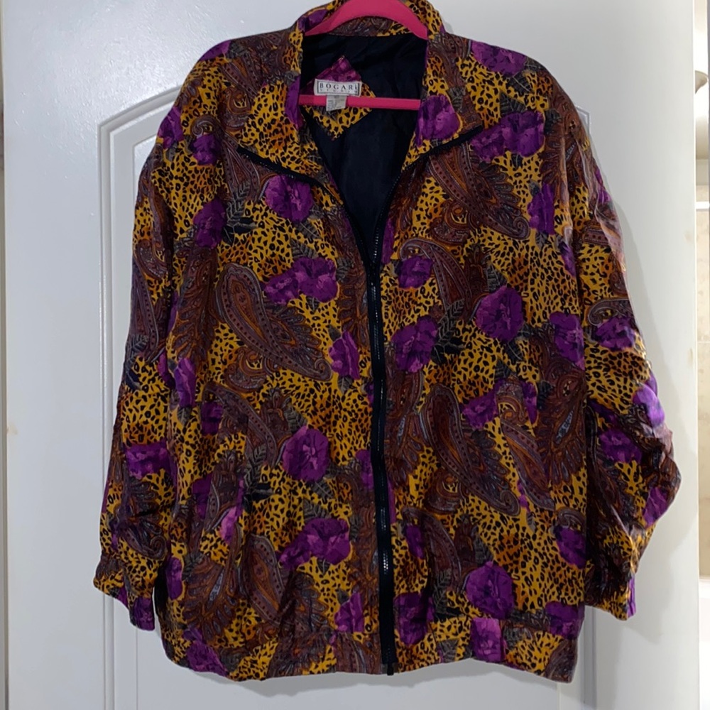 Silk bomber jacket